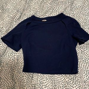 Blue dropped t shirt